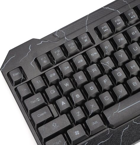 Pissente Wired Keyboard and Mouse Set, Cracked Luminous LED in Saudi Arabia