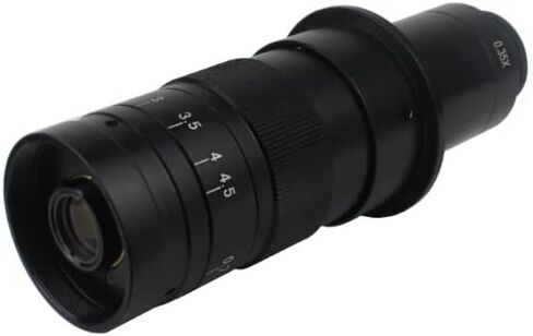 Adjustable 180X 120X 300X 200X 130X Zoom C-mount Lens 0.7X~4.5X Magnification 25mm For HDMI USB Industry Video Microscope Camera (Color : Gold) in Kuwait