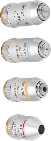Achromatic Microscope Lens, High Precision Lens 4X, 10X, 40X, 100X for Professional Users Biological Microscopes in Saudi Arabia