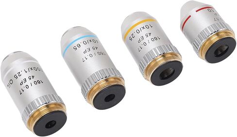Achromatic Microscope Lens, High Precision Lens 4X, 10X, 40X, 100X for Professional Users Biological Microscopes in Saudi Arabia
