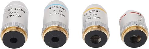 Achromatic Microscope Lens, High Precision Lens 4X, 10X, 40X, 100X for Professional Users Biological Microscopes in Saudi Arabia