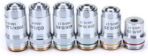 4X 10X 20X 40X 60X 100X Microscope Objective Lens Color Eraser Objective Lab Biology Microscope Assembly (Color : 1PC 60X) in Kuwait