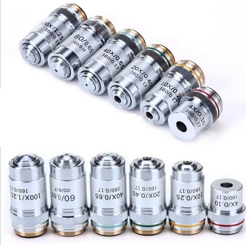 4X 10X 20X 40X 60X 100X Microscope Objective Lens Color Eraser Objective Lab Biology Microscope Assembly (Color : 1PC 60X) in Kuwait