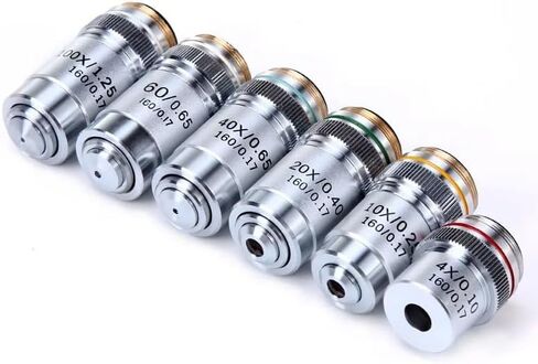 4X 10X 20X 40X 60X 100X Microscope Objective Lens Color Eraser Objective Lab Biology Microscope Assembly (Color : 1PC 60X) in Kuwait