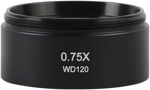 WD30 WD165 WD120 0.3X 0.5X 0.7X 0.75X 1X 1.5X 2X Trinocular Microscope Stereo Microscope Auxiliary Objective Lens Barlow Lens (Color : 0.75x) in Kuwait