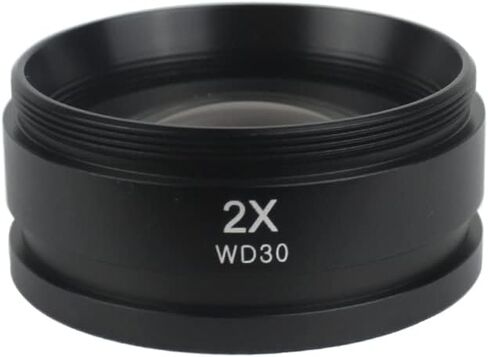WD165 0.5X 0.7X 1.0X 2.0X Auxiliary Objects Lens Microscope Camera Lens For Trinocular Stereo Zoom Microscope Barlow Glass Lens (Color : 2.0X) in Kuwait