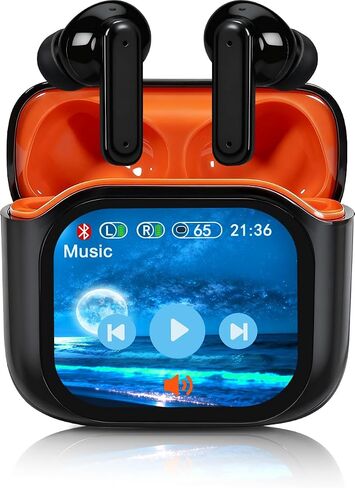 Wireless Earbuds, Bluetooth Earphones with Touchscreen, White in Kuwait