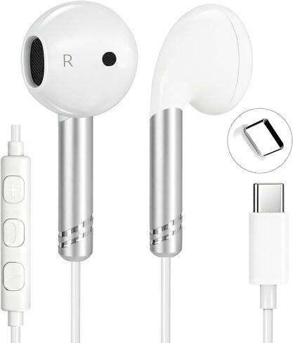 USB C Wired Headphones Earbuds for iPhone 17 16 15 Pro Max iPad Samsung in Saudi Arabia