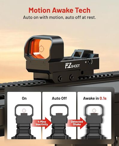 EZshoot 3 MOA Dot & 60 MOA Circle Red Dot Sight, Motion Awake Optics in Kuwait