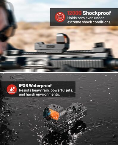 EZshoot 3 MOA Dot & 60 MOA Circle Red Dot Sight, Motion Awake Optics in Kuwait