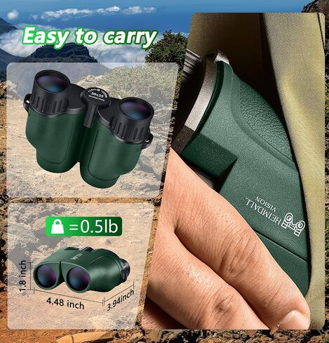Small Compact Binoculars Adults Kids - 20x25 Mini Pocket Binocular for Bird Watching, Waterproof Portable Powerful Binocular, Lightweight High Powered Easy Focus Binoculars for Concert, Outdoor Hiking in Kuwait