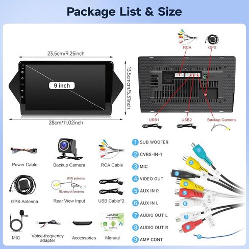 Leadfan Android 13 Car Radio for Honda Acura MDX 2007-2013 4+64G Stereo in Kuwait