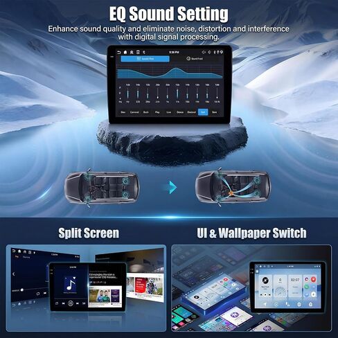 SIXTOP 4G+64G Android Car Stereo Radio for Toyota 4Runner 2003-2009 Wireless CarPlay Android Auto Bluetooth5.0 GPS Navigation 9 Inch 1280*720 Touchscreen FM/RDS WiFi 32EQ SWC AHD Backup Camera Canbus in Kuwait