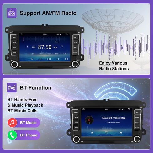 2026 Upgrade 7" CarPlay & Android Auto Linux Screen for Volkswagen in Kuwait