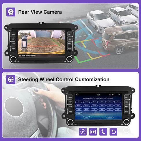 2026 Upgrade 7" CarPlay & Android Auto Linux Screen for Volkswagen in Kuwait