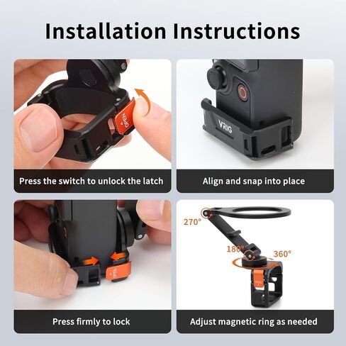 VRIG Magnetic Mount Stand for DJI Osmo Pocket 3/4/ 4P/ Xtra Muse in Saudi Arabia