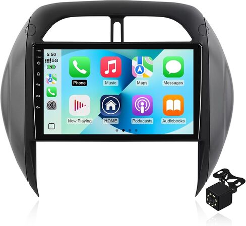 2+64G Android 14 Double Din Car Stereo for Toyota RAV4 2003-2005 with 9 Inch Touchscreen Radio Built-in Wireless Carplay/Android Auto/GPS/Bluetooth/FM/AUX-in/Steering Wheel Controls/Backup Camera in Saudi Arabia