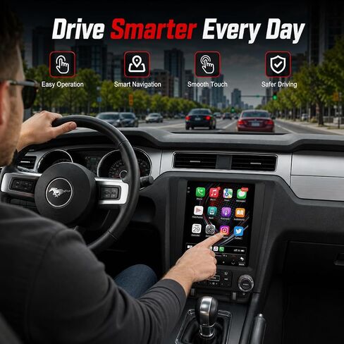 4+32G Car Radio Stereo for Ford Mustang 2010 2011 2012 2013 2014: 10.1inch Replacement - Android 5G WiFi Wireless CarPlay Android Auto - with GPS Navigation Upgrade(RDS High-Fidelity Sound) Head Unit in Kuwait