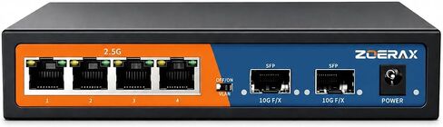 6 Port 2.5G Unmanaged Ethernet Switch, 4x2.5G Base-T Ports+2x10G SFP in Saudi Arabia