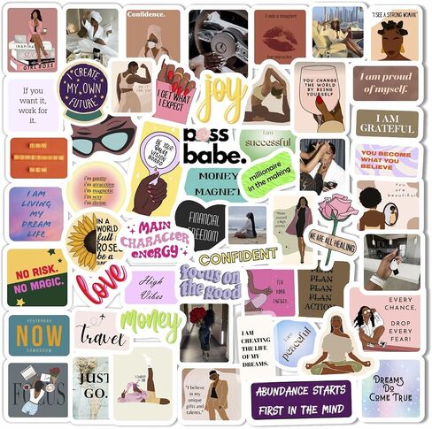 Vision Board Stickers for Black Women - Vision Board Supplies Kit - Positive Quote, Inspiration Stickers for Black - Gifts for Women in Kuwait