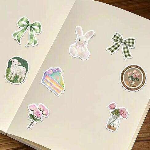 100PCS Aesthetic Stickers,Coquette Aesthetic Stickers,Vinyl Waterproof Stickers for Water Bottles Laptop Computer Phone Skateboard in Kuwait
