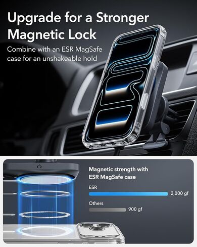 ESR for 15W MagSafe Car Mount Charger w/CryoBoost, Made for Apple-Certified in Kuwait
