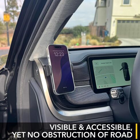 TWRAPS Dashboard Phone Charger for Rivian R1S & R1T, Compatible with MagSafe Cases & iPhone 17 Pro & Max, 25W Charging Puck Dash Mount Holder Anchors to AC Vents, R1 2021-2026 SUV & Truck Accessories in Kuwait