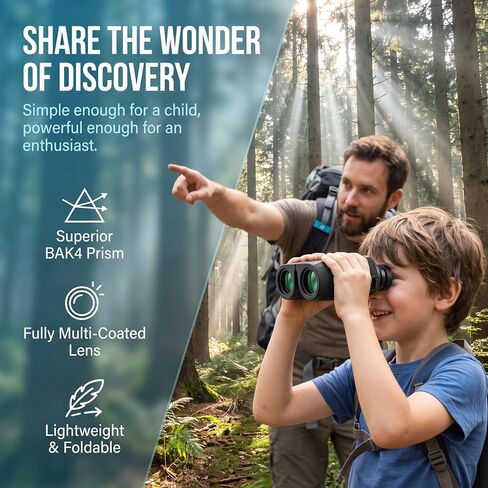Little World 12x25 Compact Binoculars for Adults & Kids in Kuwait