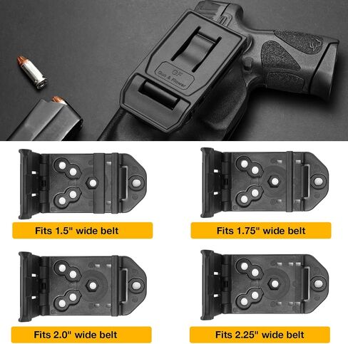 Glock 43 Holster, OWB Kydex Holster Fits Glock 43, Outside Waistband Carry Holster, Red Dot/Optics Compatible, Adjustable Retention, Fits 1.5''-2.25'' Belt, No Jitter, Right Hand in Kuwait