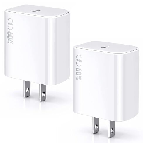 [Apple MFi Certified]Apple iPhone 17e 16 15 Charger Block,2Pack 40-60W USB C Charging Plug Power Adapter USB C Block Quick Charging for iPhone 17 Air/17 Pro Max/16e/16 Pro/15 Pro Max/14/13/12/11/iPad in Kuwait