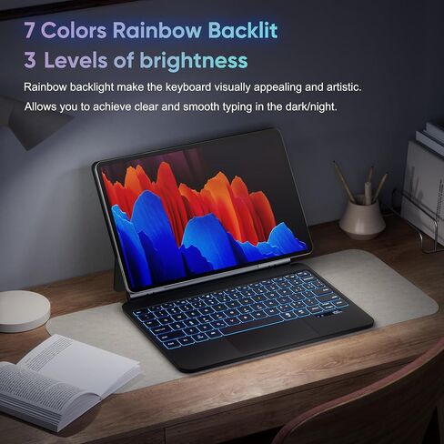 doqo Magic Keyboard case for Samsung Galaxy Tab S6 Lite 10.4 inch in Kuwait