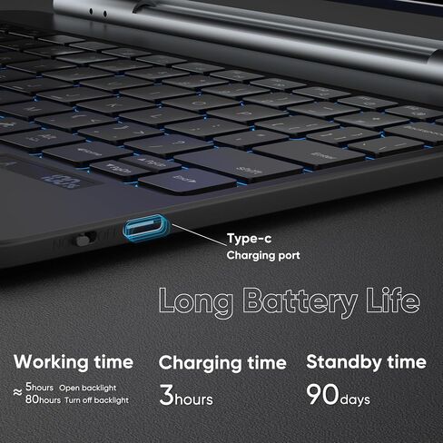 doqo Magic Keyboard case for Samsung Galaxy Tab S6 Lite 10.4 inch in Kuwait