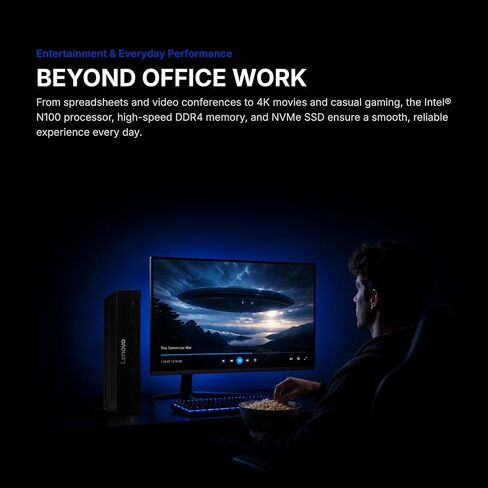 Customized Lenovo Tiny Business Desktop Computer, Intel Quad-Core Processor, 8/16/32GB DDR5, 512GB/1TB/2TB SSD, WiFi & Bluetooth, 4K Dual Display Support, RJ-45, KB & Mouse, Windows 11 Pro in Kuwait