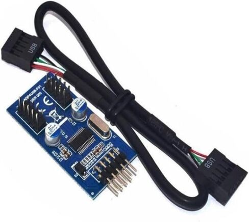 USB 2.0 9 Pin to Dual 9 Pin Internal PCB Cable for PC in Kuwait