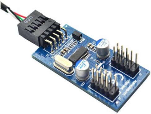 USB 2.0 9 Pin to Dual 9 Pin Internal PCB Cable for PC in Kuwait
