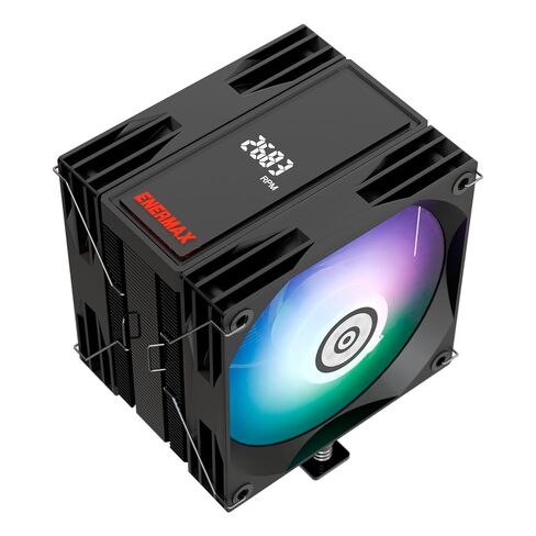 Enermax TD60 Digital CPU Air Cooler 159mm Height All-Black CPU Air Cooler Double Tower 6 Heat Pipes with Dual 120mm PWM Fan 280W TDP, for Intel 1851/1700/1200/115X, AMD AM5/AM4 in Kuwait