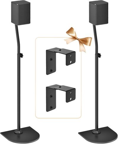 Speaker Stands for LG Rear Speakers SPQ8-S SPT8-S SPK8-S 578S1-S S78S2-S S65S3-S S55TR, Height Adjustable 33"–42" for LG Speaker Stand WR Wall Mount, Fit Keyhole & 1/4"-20 M5 M6 Surround Sound Speaker in Kuwait