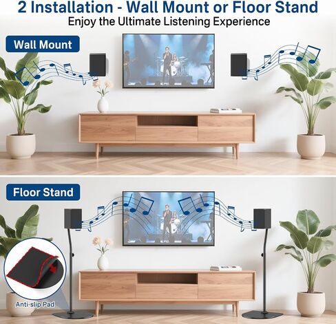 Speaker Stands for LG Rear Speakers SPQ8-S SPT8-S SPK8-S 578S1-S S78S2-S S65S3-S S55TR, Height Adjustable 33"–42" for LG Speaker Stand WR Wall Mount, Fit Keyhole & 1/4"-20 M5 M6 Surround Sound Speaker in Kuwait