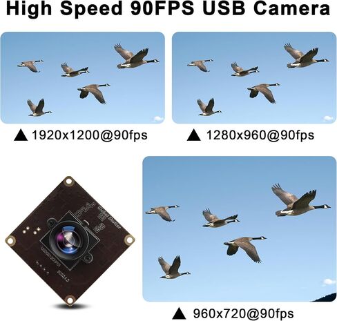 90fps Global Shutter USB Camera Module, 1200P High Speed Webcam in Kuwait