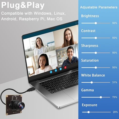 90fps Global Shutter USB Camera Module, 1200P High Speed Webcam in Kuwait