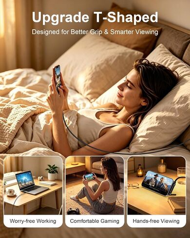 USB C Cable with Hidden Foldable Phone Stand, 240W Fast Charging Cable, 5FT in Kuwait