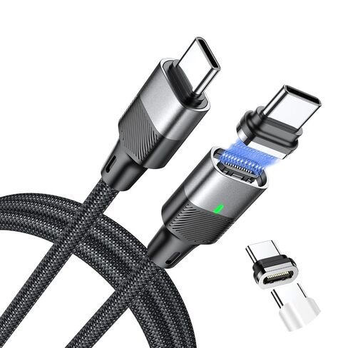 AUFU 240W Magnetic USB C Charging Cable with 2 Detachable Tips 6.6FT in Kuwait
