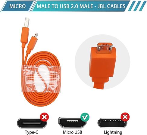 Hyacinyh USB Fast Charger Cable Charging Cord Compatible with JBL Wireless Bluetooth Speaker Earphone Headphone in Saudi Arabia
