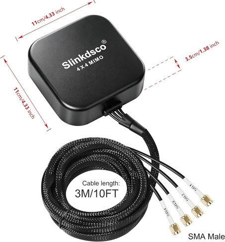 4x4 MIMO Omnidirectional Wide-Band 600-6000MHz 4G LTE 5G External Antenna in Kuwait