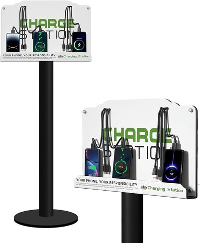 محطة شحن الهاتف الخليوي على الأرض محطة شحن الهاتف المحمول | شحن سريع 8 جهاز | متوافق مع أجهزة Apple اللوحية ومنفذ Android | رائعة للمكاتب والفنادق ومستشفى المطار (أخضر) in Kuwait