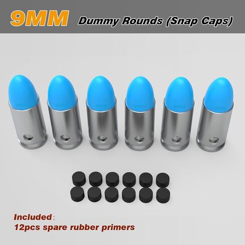 BOOLIT EYE Pro 9mm Safety Trainer Cartridge Dummy Rounds/Dry Fire Training Snap Caps, 6 Pcs in Saudi Arabia