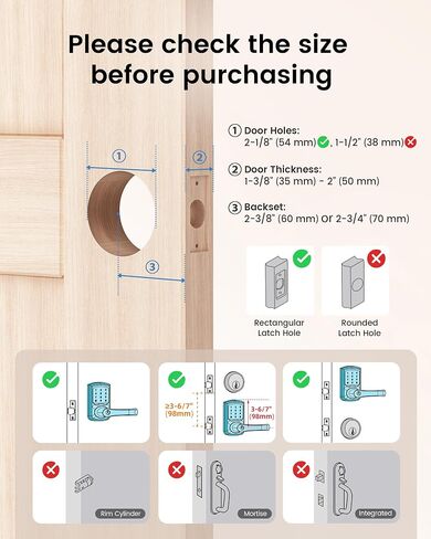 Smart Keypad Door Lock with Handle Keyless Entry Digital Code App Control in Kuwait