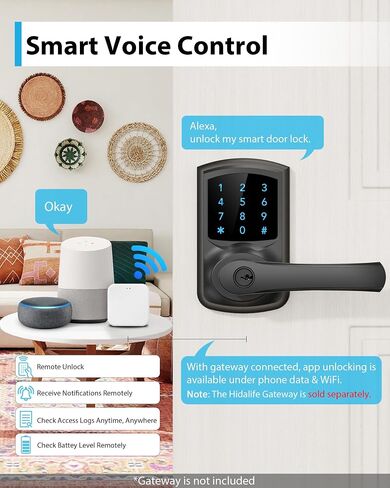 Smart Keypad Door Lock with Handle Keyless Entry Digital Code App Control in Kuwait