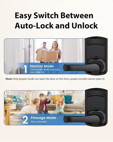 Smart Keypad Door Lock with Handle Keyless Entry Digital Code App Control in Kuwait