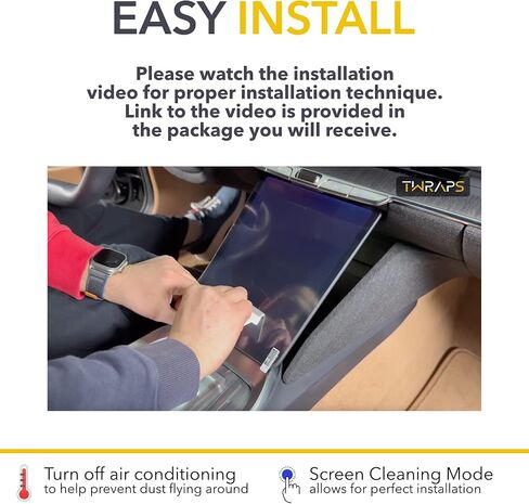 TWRAPS Screen Protectors for Lucid Air - All 3 Matte/Anti-glare, Includes Main, Pilot and Back Display Protection for the Touchscreen & Infotainment System in Kuwait